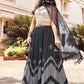 A Line Lehenga Georgette Black Sequins Lehenga Choli