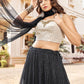 A Line Lehenga Georgette Black Sequins Lehenga Choli