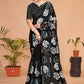 Trendy Saree Georgette Black Embroidered Saree