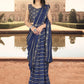 Trendy Saree Georgette Blue Jacquard Work Saree