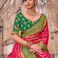 Classic Georgette Rani Embroidered Saree