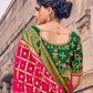 Classic Georgette Rani Embroidered Saree