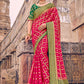 Classic Georgette Rani Embroidered Saree