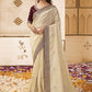 Classic Georgette Cream Patch Border Saree