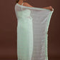 Classic Georgette Sea Green Diamond Saree