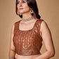 Lehenga Choli Georgette Brown Sequins Lehenga Choli