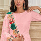 Salwar Suit Georgette Pink Embroidered Salwar Kameez