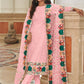 Salwar Suit Georgette Pink Embroidered Salwar Kameez