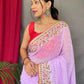 Trendy Saree Georgette Lavender Sequins Saree