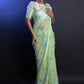 Classic Georgette Sea Green Jacquard Work Saree