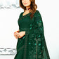 Classic Georgette Silk Green Patch Border Saree