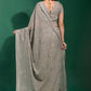 Classic Georgette Grey Diamond Saree