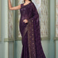 Contemporary Georgette Purple Sequins Saree