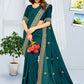 Contemporary Georgette Teal Embroidered Saree