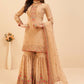 Palazzo Salwar Suit Georgette Cream Embroidered Salwar Kameez