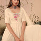 Trendy Suit Georgette Cream Embroidered Salwar Kameez