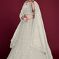 Lehenga Choli Georgette Off White Dori Work Lehenga Choli