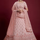 Lehenga Choli Georgette Pink Dori Work Lehenga Choli