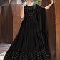 Designer Gown Georgette Black Embroidered Gown