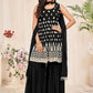 Straight Salwar Suit Georgette Black Embroidered Salwar Kameez