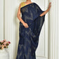 Designer Georgette Blue Embroidered Saree