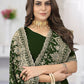 Classic Georgette Green Diamond Saree