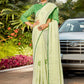 Classic Georgette Green Embroidered Saree
