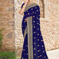 Contemporary Georgette Blue Embroidered Saree