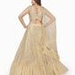 A Line Lehenga Georgette Cream Embroidered Lehenga Choli