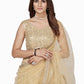 A Line Lehenga Georgette Cream Embroidered Lehenga Choli