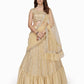 A Line Lehenga Georgette Cream Embroidered Lehenga Choli