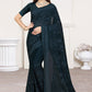 Designer Georgette Blue Embroidered Saree