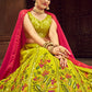 Lehenga Choli Georgette Green Embroidered Lehenga Choli