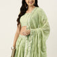 Lehenga Choli Georgette Green Embroidered Lehenga Choli