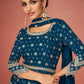 Salwar Suit Georgette Blue Embroidered Salwar Kameez