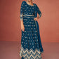 Salwar Suit Georgette Blue Embroidered Salwar Kameez