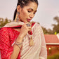 Contemporary Georgette Off White Embroidered Saree