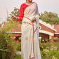 Contemporary Georgette Off White Embroidered Saree