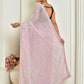 Designer Georgette Pink Embroidered Saree