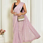 Designer Georgette Pink Embroidered Saree