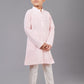 Kurta Pyjama Georgette Pink Embroidered Kids