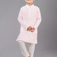 Kurta Pyjama Georgette Pink Embroidered Kids