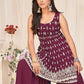 Salwar Suit Georgette Purple Embroidered Salwar Kameez