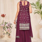 Salwar Suit Georgette Purple Embroidered Salwar Kameez