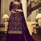 Lehenga Choli Georgette Purple Embroidered Lehenga Choli