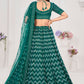 Lehenga Choli Georgette Rama Embroidered Lehenga Choli