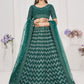 Lehenga Choli Georgette Rama Embroidered Lehenga Choli