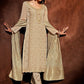 Salwar Suit Georgette Beige Embroidered Salwar Kameez