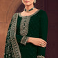 Salwar Suit Georgette Green Embroidered Salwar Kameez
