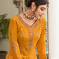 Salwar Suit Georgette Mustard Embroidered Salwar Kameez